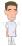 喜ぶ看護師（右向き）のイラスト
