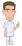 指差す看護師（右向き）のイラスト