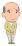 老人男性（右向き）のイラスト