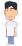 男性作業療法士（理学療法士）（左向き）のイラスト