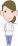 女性作業療法士（理学療法士）のイラスト