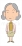 喜ぶ老人女性のイラスト