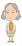 困る老人女性のイラスト