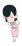 お辞儀する看護師（左向き）のイラスト