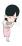 お辞儀する看護師（右向き）のイラスト