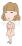 喜ぶ成人女性（左向き）のイラスト