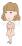 成人女性（左向き）のイラスト