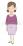 喜ぶ中年女性のイラスト
