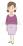 困る中年女性のイラスト
