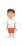 喜ぶ男の子（左向き）のイラスト