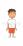 喜ぶ男の子（右向き）のイラスト