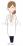 喜ぶ女性医師のイラスト