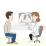 診察する女性医師のイラスト