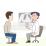 診察する男性医師のイラスト