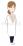 困る女性医師（右向き）のイラスト