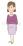 怒る中年女性（左向き）のイラスト