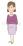 中年女性（左向き）のイラスト