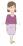 怒る中年女性（右向き）のイラスト