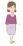中年女性（右向き）のイラスト