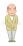 喜ぶ老人男性（右向き）のイラスト