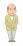 怒る老人男性（右向き）のイラスト