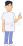 指差す男性作業療法士（理学療法士）（右向き）のイラスト