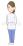 女性作業療法士（理学療法士）（左向き）のイラスト