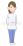 女性作業療法士（理学療法士）（右向き）のイラスト