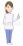 指差す女性作業療法士（理学療法士）（右向き）のイラスト