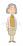 老人女性（右向き）のイラスト