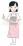 指差す看護師のイラスト