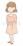喜ぶ成人女性（左向き）のイラスト