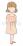 喜ぶ成人女性（右向き）のイラスト