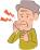虫歯で痛がる老人男性のイラスト