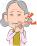 虫歯で痛がる老人女性のイラスト