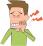 虫歯で痛がる成人男性のイラスト