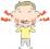 虫歯で痛がる男の子のイラスト